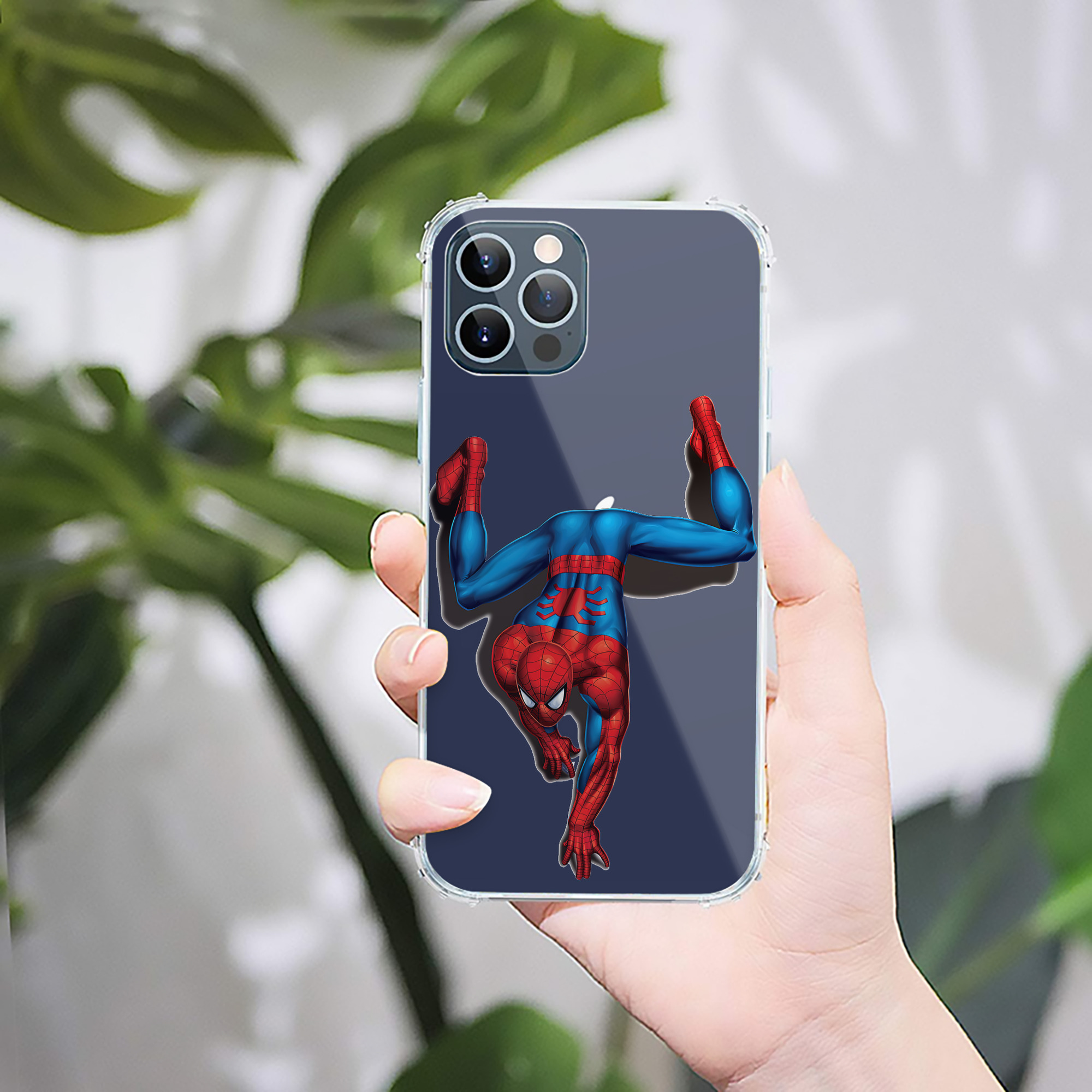 （画像用） Spider Man スパイダーマン 【iPhone 12シリーズ対応】透明スマホケース（クリアソフトケース）